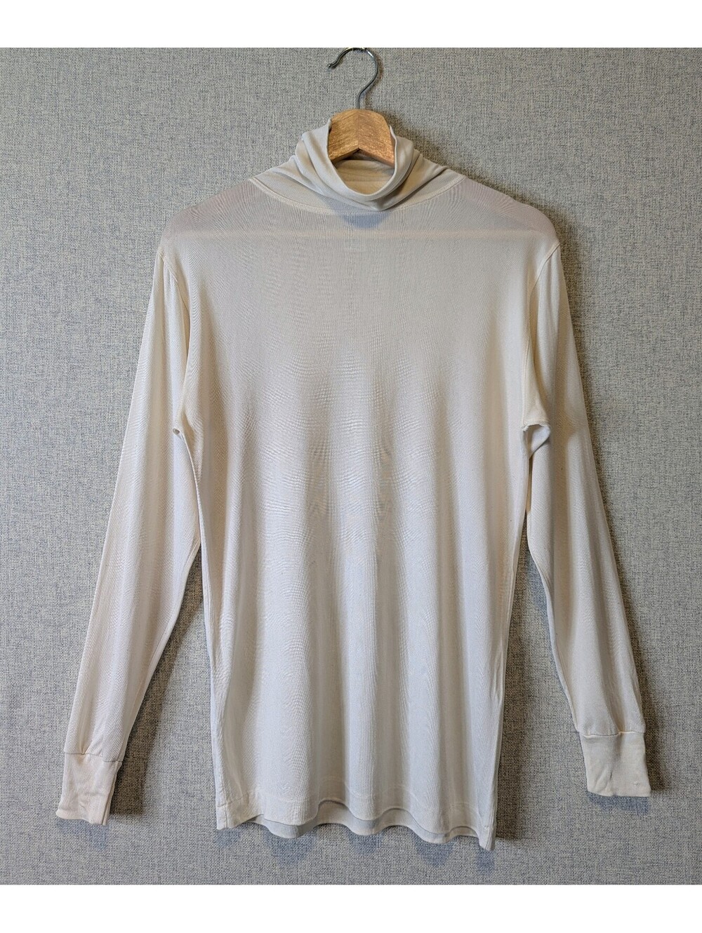 Vintage 90s Winter Silks 100% silk jersey turtleneck base layer top